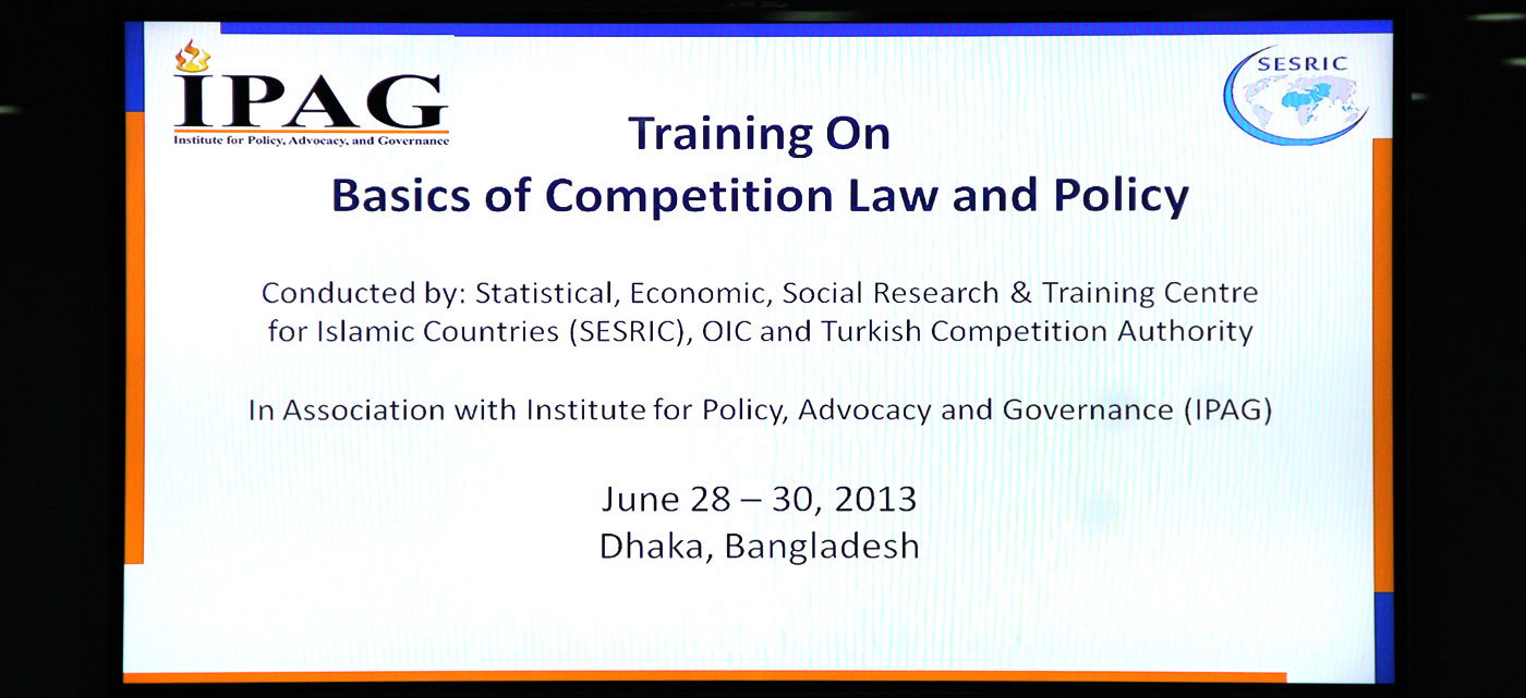 Training Session & Workshop on Competition Law and Policy, June 28 – 30, 2013