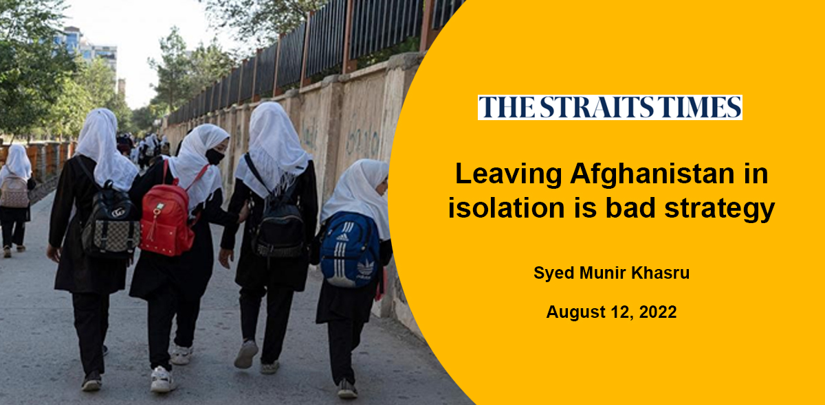 Leaving Afghanistan in isolation is bad strategy