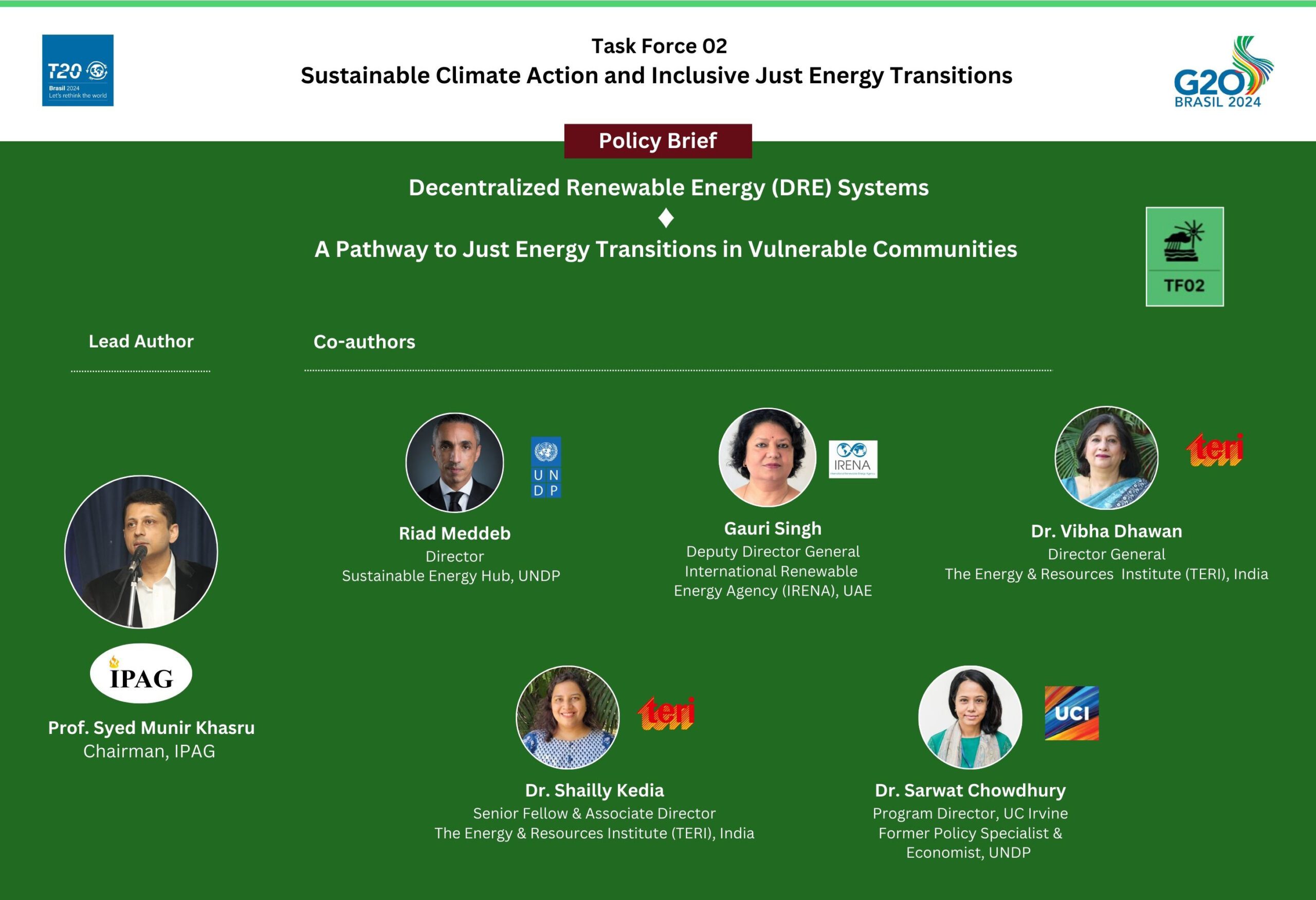 Policy Brief: Decentralized Renewable Energy (DRE) Systems